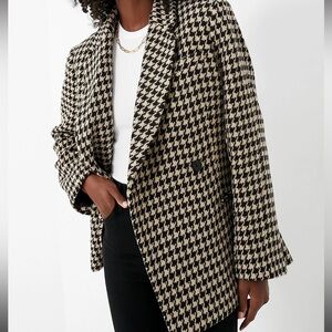 Anine Bing Kaia Houndstooth Blazer